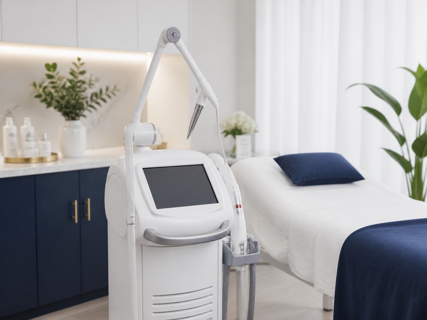 AI-generated Fotona laser device in a treatment room