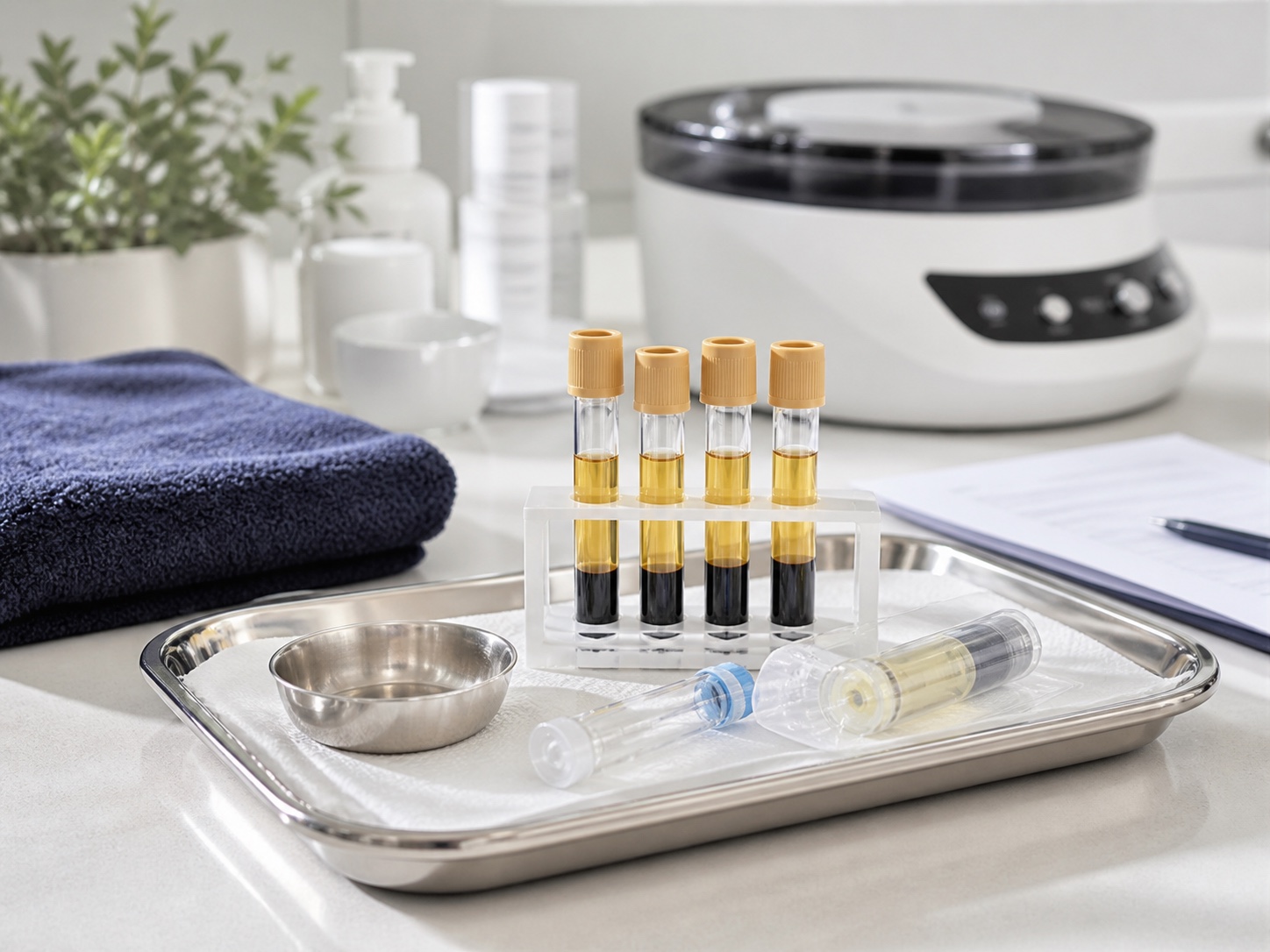 AI-generated PRP treatment preparation in a clinic